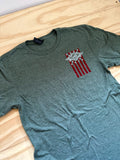 Stars & Stripes 2.0 Tee - Heathered Green