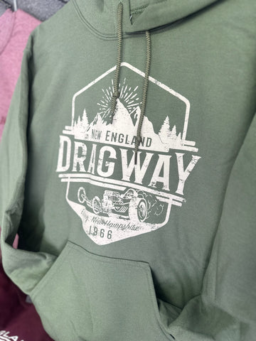 Rustic Mountains Hoodie - Military Green