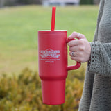 Red 40oz Tumbler with Handle