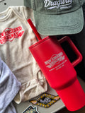 Red 40oz Tumbler with Handle