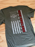 Stars & Stripes 2.0 Tee - Heathered Green