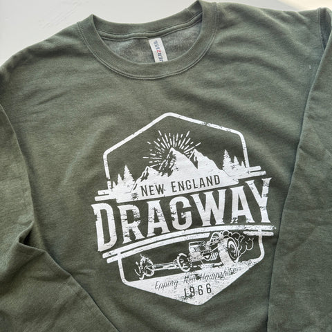 NEW Rustic Mountains Crewneck Sweatshirt - Military Green