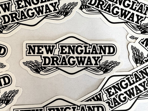 New England Dragway Logo Decal - Black