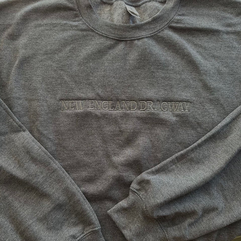 Embroidered Crewneck Sweatshirt - Charcoal Grey