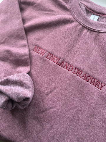 Embroidered Crewneck Sweatshirt - Maroon