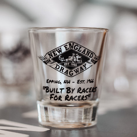 Built By Racers For Racers Shot Glass